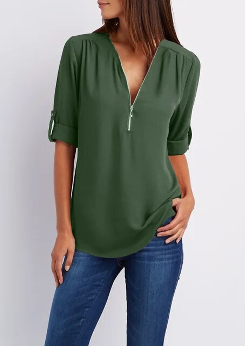 Jasmine Bluse med glidelås