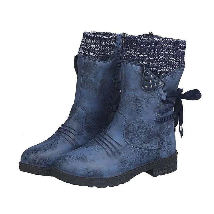 Warme italienische High-Top-Winterstiefel für Damen