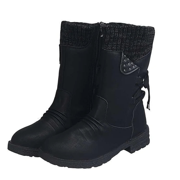 Warme italienische High-Top-Winterstiefel für Damen