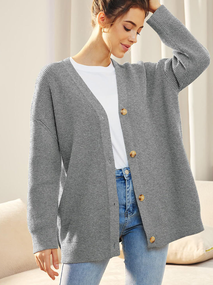 Carina- Casual Comfort Cardigan med knapper for kvinner