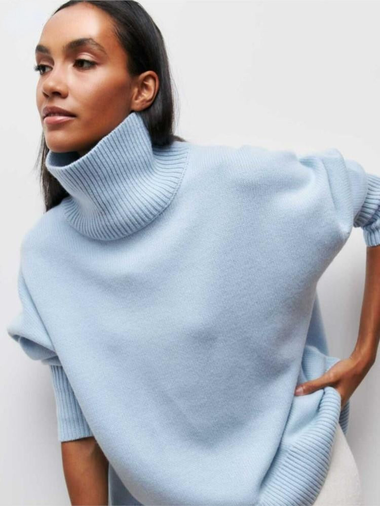 Viviana- Langermede strikkede gensere med turtleneck